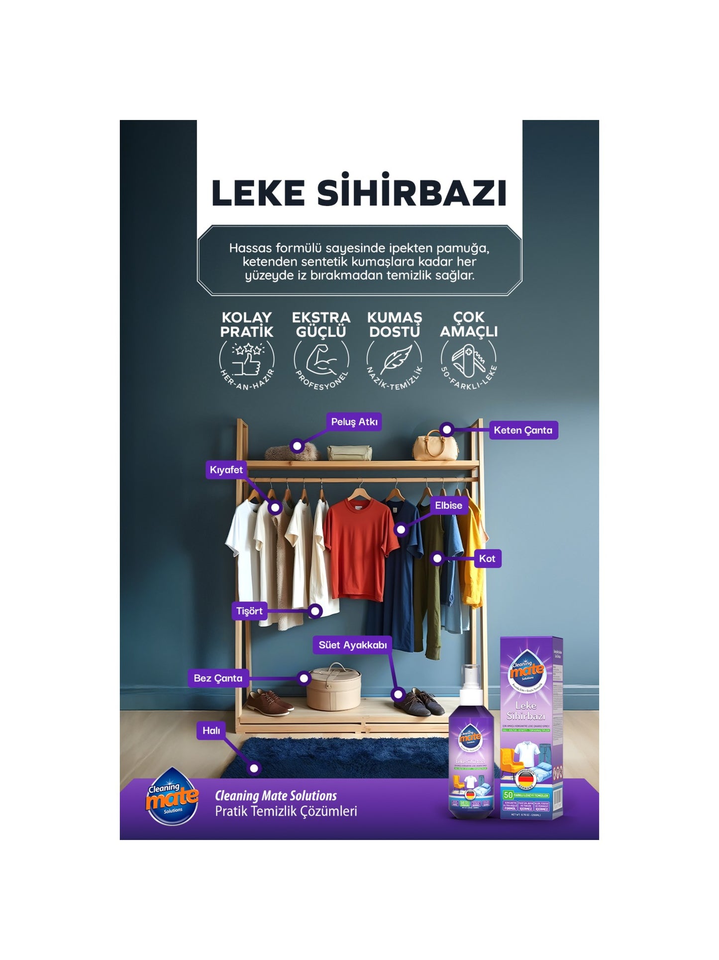 Cleaning Mate Solutions Leke Sihirbazı 200 ml
