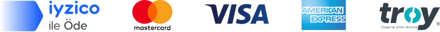 Mastercard, Visa, American Express, iyzico, Troy