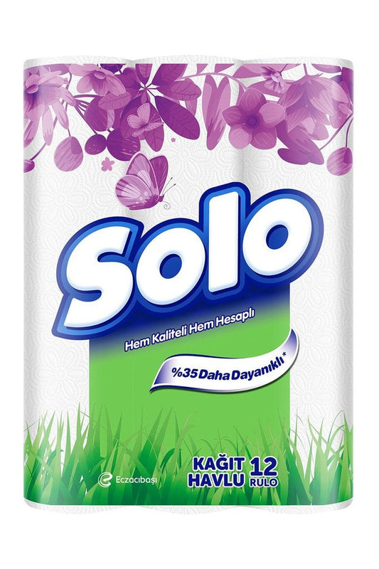 Solo Çift Katlı Kağıt Havlu 12'li