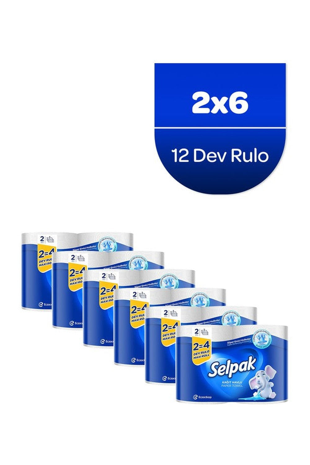 Selpak Dev Rulo Kağıt Havlu 12'li
