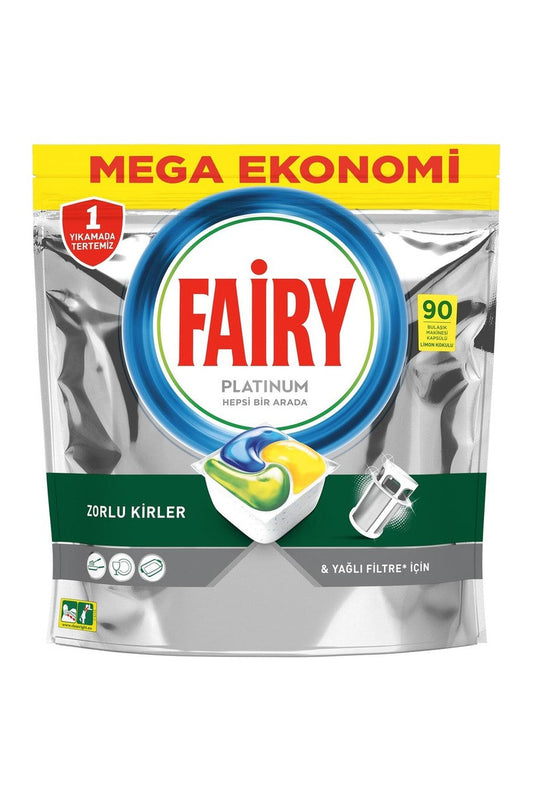 Fairy Platinum Bulaşık Makinesi Kapsülü Limon 90'lı