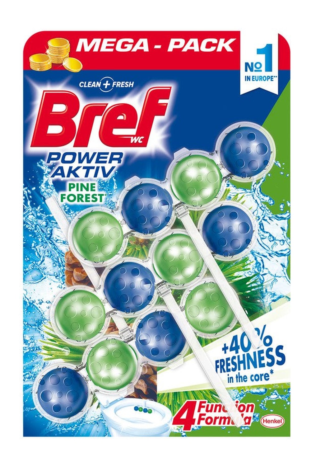 Bref Power Aktiv WC Blok Çam 3x50 g