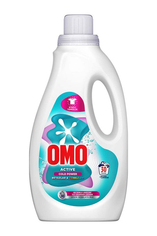 Omo Active Cold Power Beyazlar ve Renkliler Sıvı Çamaşır Deterjanı 30 Yıkama 1500 ml
